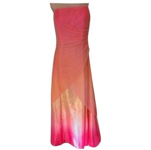 Jump Apparel Rainbow Sherbert Pink Orange Strapless Sparkle Dress Size 5/6